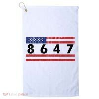 Anti Trump Impeach 47 8647 47th President US Flag Golf Towel thumb 0