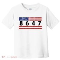 Anti Trump Impeach 47 8647 47th President US Flag Toddler T-Shirt thumb 0