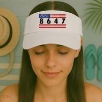 Anti Trump Impeach 47 8647 47th President US Flag Visor thumb 2