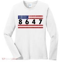 Anti Trump Impeach 47 8647 47th President US Flag Women's Long Sleeve Shirt thumb 0