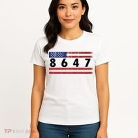 Anti Trump Impeach 47 8647 47th President US Flag Women's T-Shirt thumb 4