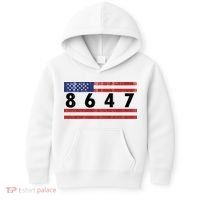 Anti Trump Impeach 47 8647 47th President US Flag Kids Hoodie thumb 0