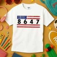 Anti Trump Impeach 47 8647 47th President US Flag Kids T-Shirt thumb 3