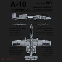 A10 Thunderbolt Ii Warthog Military Jet Spec Diagram Women's Sweatshirt thumb 2