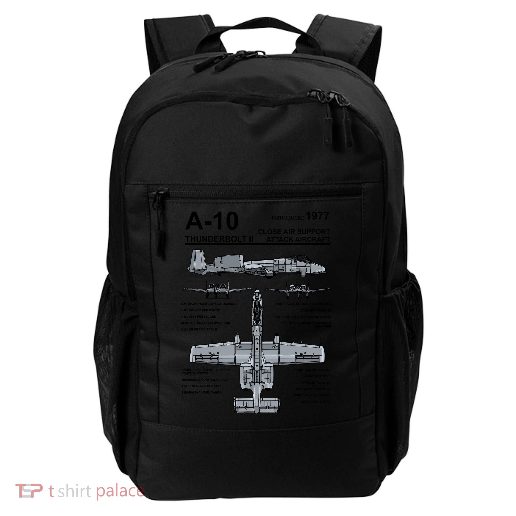 A10 Thunderbolt Ii Warthog Military Jet Spec Diagram Backpack