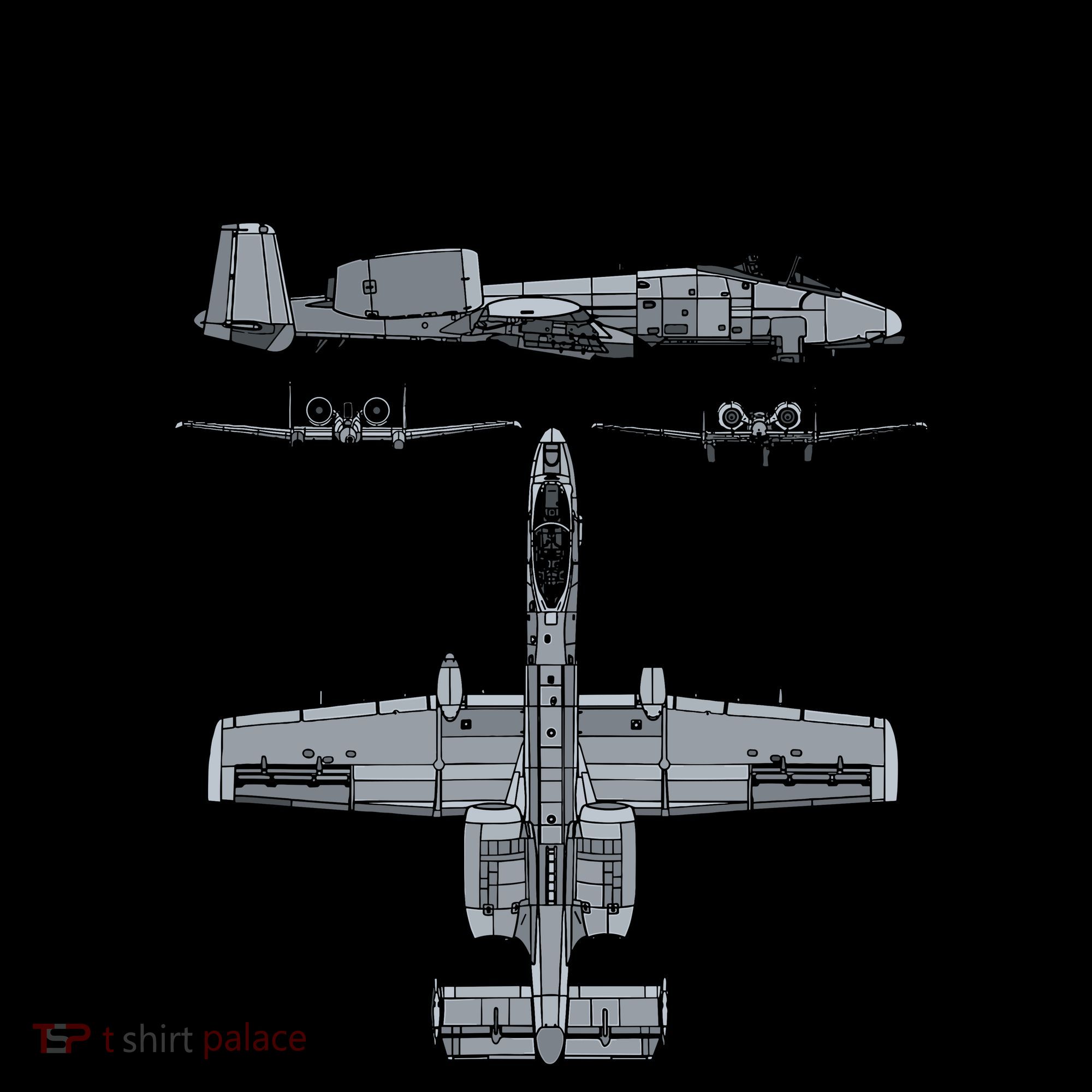 A10 Thunderbolt Ii Warthog Military Jet Spec Diagram Bucket Hat