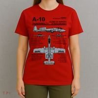 A10 Thunderbolt Ii Warthog Military Jet Spec Diagram T-Shirt thumb 4
