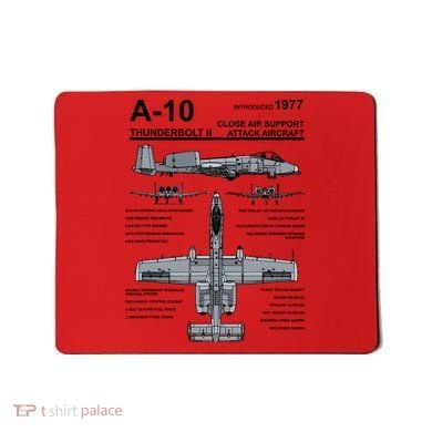 A10 Thunderbolt Ii Warthog Military Jet Spec Diagram Mousepad