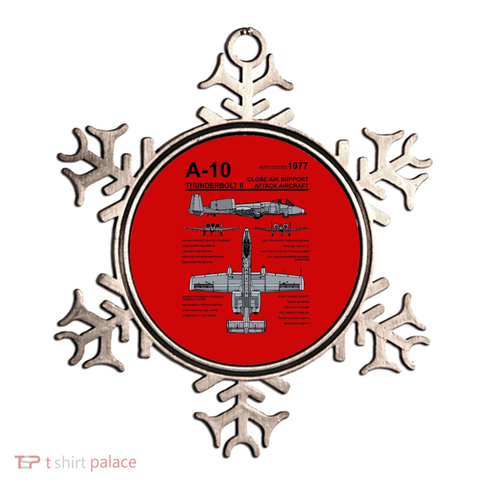A10 Thunderbolt Ii Warthog Military Jet Spec Diagram Ornament