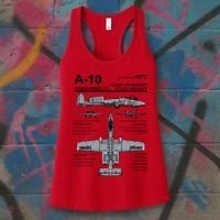 A10 Thunderbolt Ii Warthog Military Jet Spec Diagram Women's Tank Top thumb 3