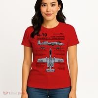 A10 Thunderbolt Ii Warthog Military Jet Spec Diagram Women's T-Shirt thumb 4