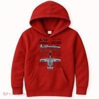 A10 Thunderbolt Ii Warthog Military Jet Spec Diagram Kids Hoodie thumb 0