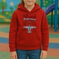 A10 Thunderbolt Ii Warthog Military Jet Spec Diagram Kids Hoodie thumb 3