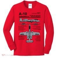A10 Thunderbolt Ii Warthog Military Jet Spec Diagram Kids Long Sleeve Shirt thumb 0