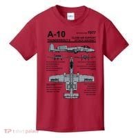 A10 Thunderbolt Ii Warthog Military Jet Spec Diagram Kids T-Shirt thumb 0