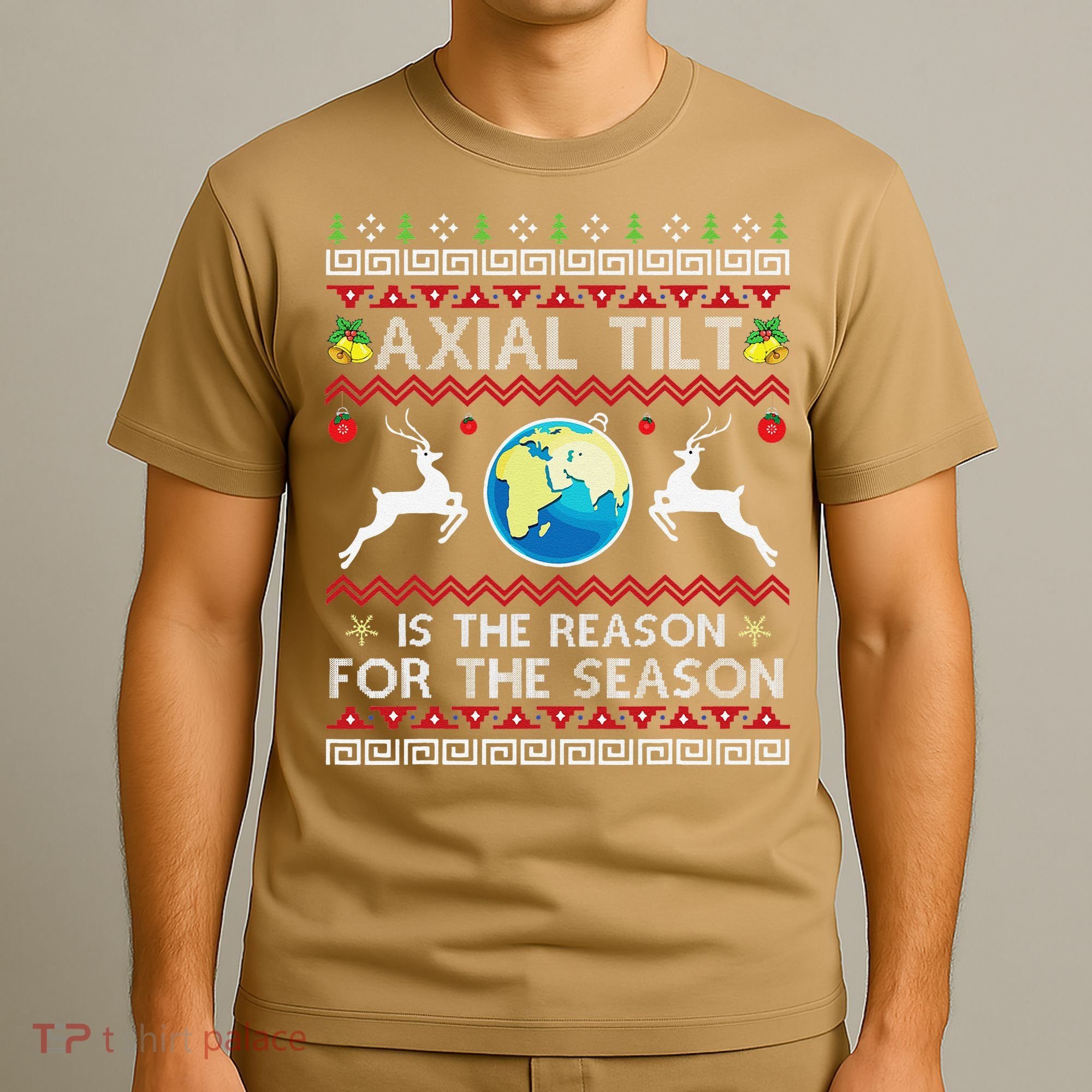 Axial Tilt Is The Reason For The Season Funny Ugly Christmas T-Shirt