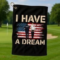 Anti Trump I Have A Dream Police Arrest Protest Golf Towel thumb 1