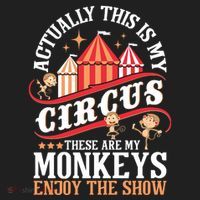 Actually This Is My Circus These Are Monkeys Monkey Lover Beanie thumb 2