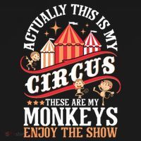 Actually This Is My Circus These Are Monkeys Monkey Lover Pajama Set thumb 2