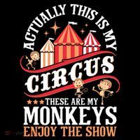 Actually This Is My Circus These Are Monkeys Monkey Lover Women's Hoodie thumb 2