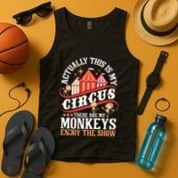 Actually This Is My Circus These Are Monkeys Monkey Lover Tank Top thumb 4