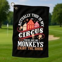 Actually This Is My Circus These Are Monkeys Monkey Lover Golf Towel thumb 1