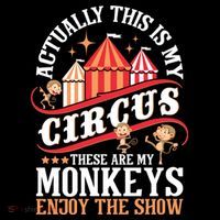 Actually This Is My Circus These Are Monkeys Monkey Lover Mousepad thumb 1