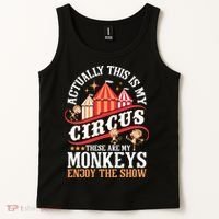 Actually This Is My Circus These Are Monkeys Monkey Lover Tank Top thumb 2