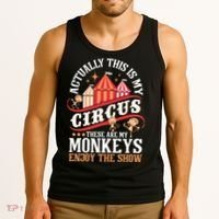 Actually This Is My Circus These Are Monkeys Monkey Lover Tank Top thumb 3