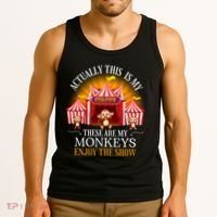 Actually This Is My Circus These Are Monkeys Monkey Lover Tank Top thumb 3