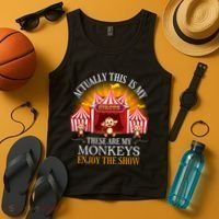 Actually This Is My Circus These Are Monkeys Monkey Lover Tank Top thumb 4