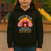 Actually This Is My Circus These Are Monkeys Monkey Lover Kids Hoodie thumb 3