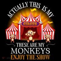 Actually This Is My Circus These Are Monkeys Monkey Lover Kids Hoodie thumb 5