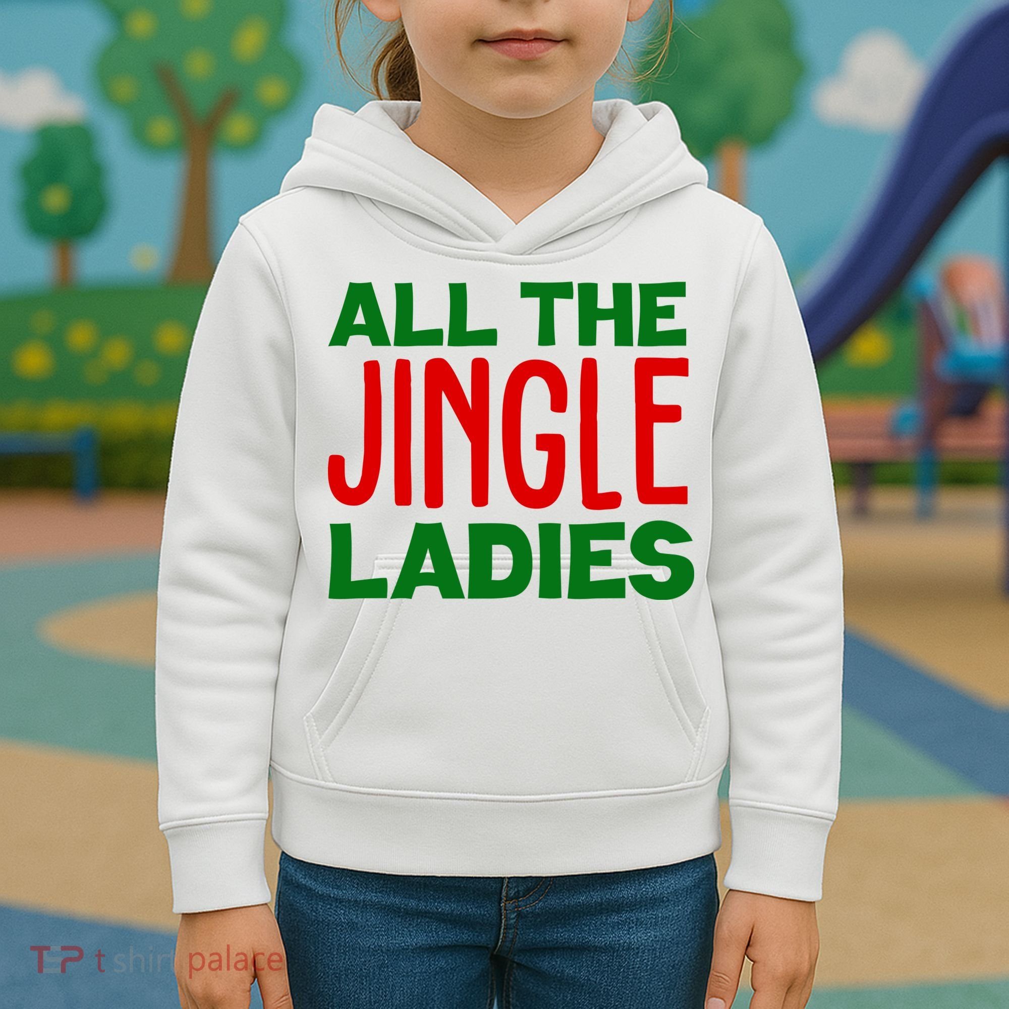 All The Jingle Ladies Funny Christmas Kids Hoodie
