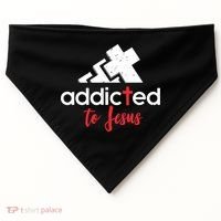 Addicted To Jesus Christian Faith God USA-Made Doggie Bandana thumb 0
