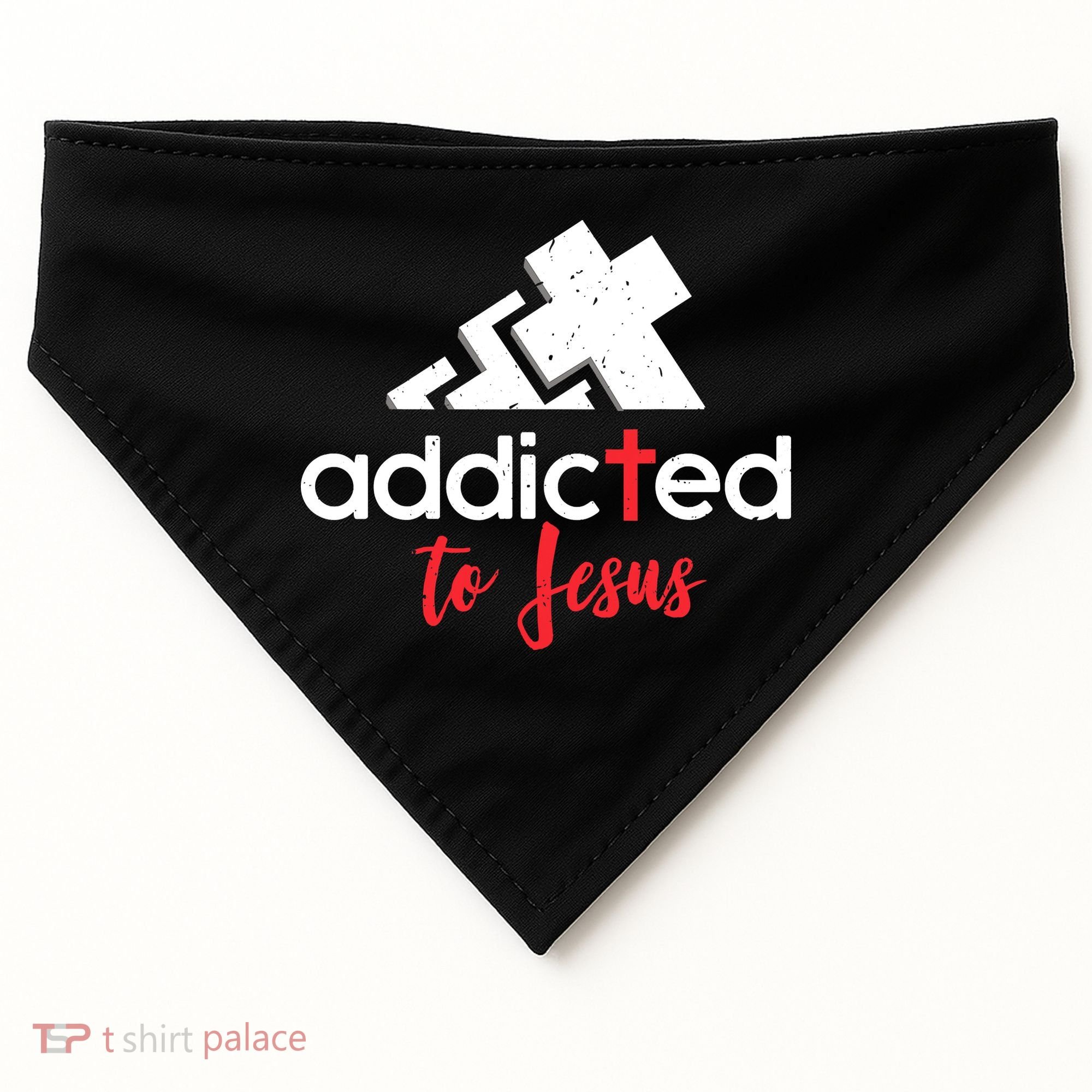 Addicted To Jesus Christian Faith God USA-Made Doggie Bandana