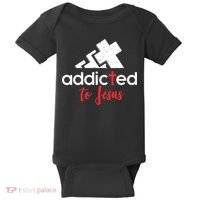 Addicted To Jesus Christian Faith God Baby Bodysuit thumb 0