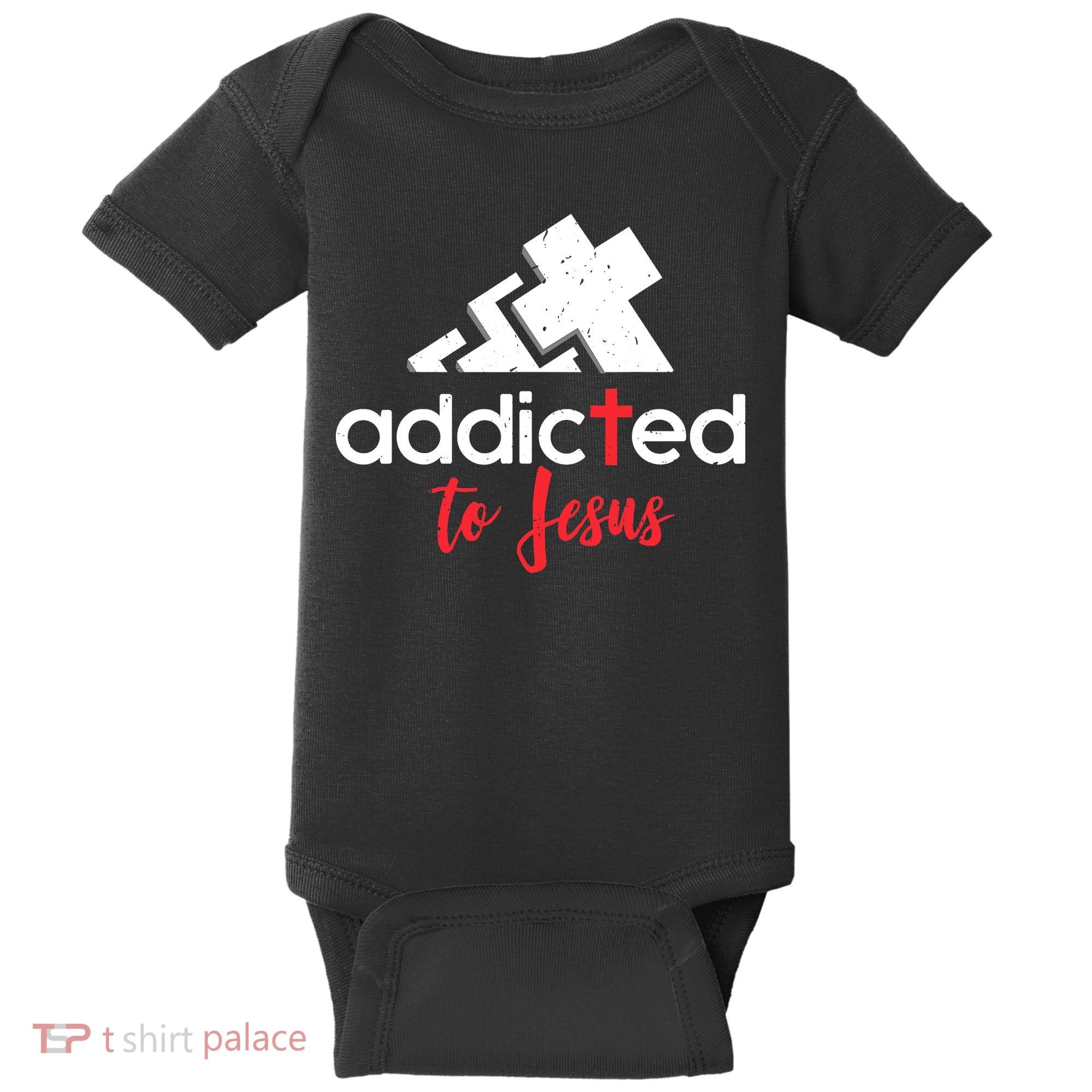Addicted To Jesus Christian Faith God Baby Bodysuit