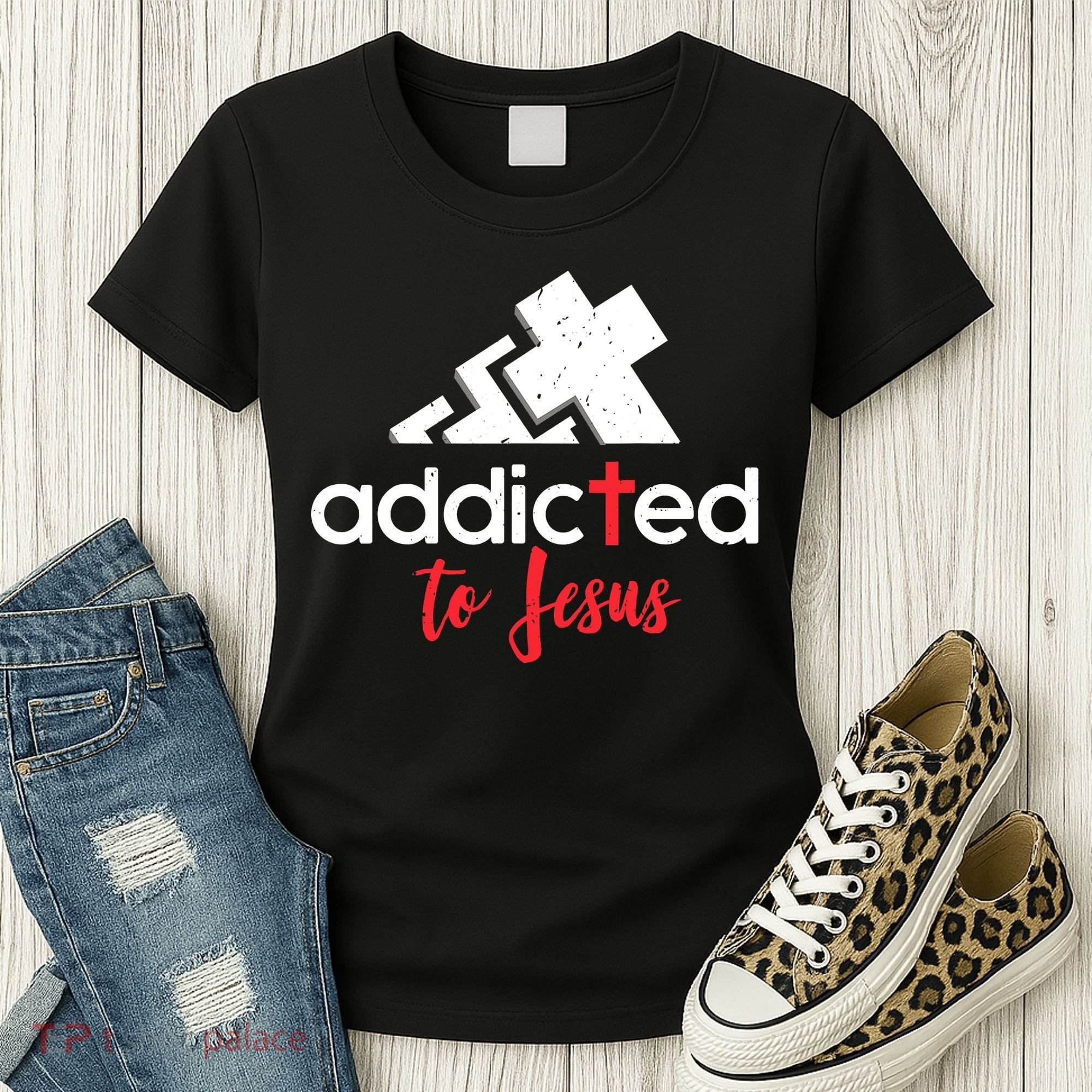 Addicted To Jesus Christian Faith God Women's T-Shirt