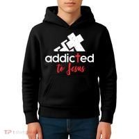 Addicted To Jesus Christian Faith God Kids Hoodie thumb 4