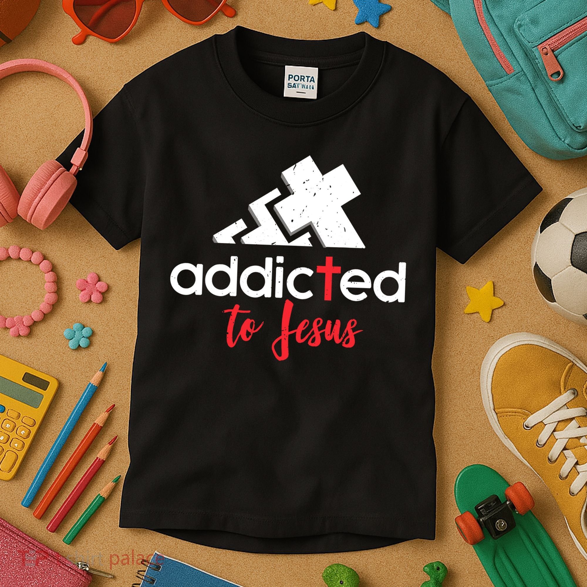 Addicted To Jesus Christian Faith God Kids T-Shirt