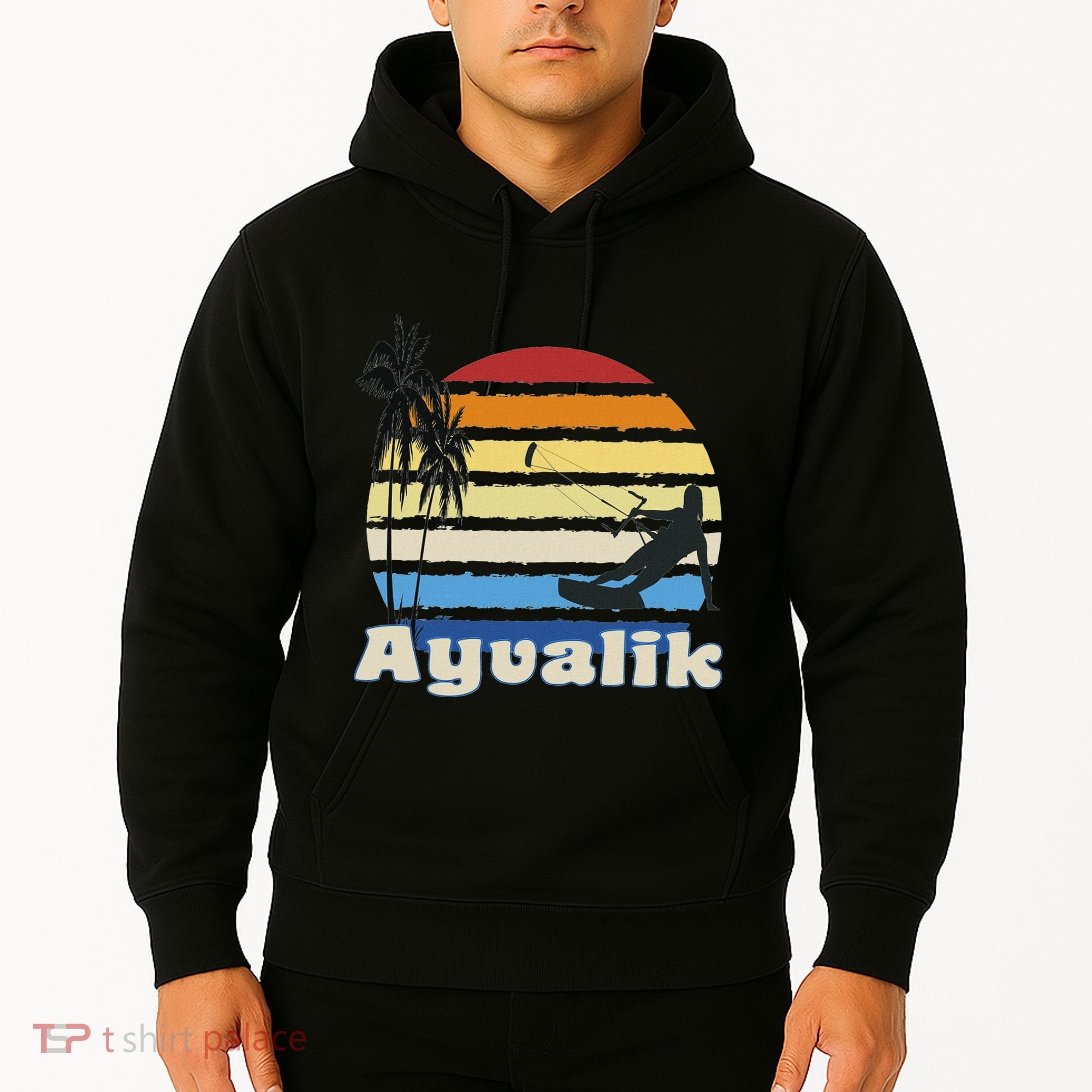 Ayvalik Turkey Kitesurfing Kitesurfer Beach Hoodie
