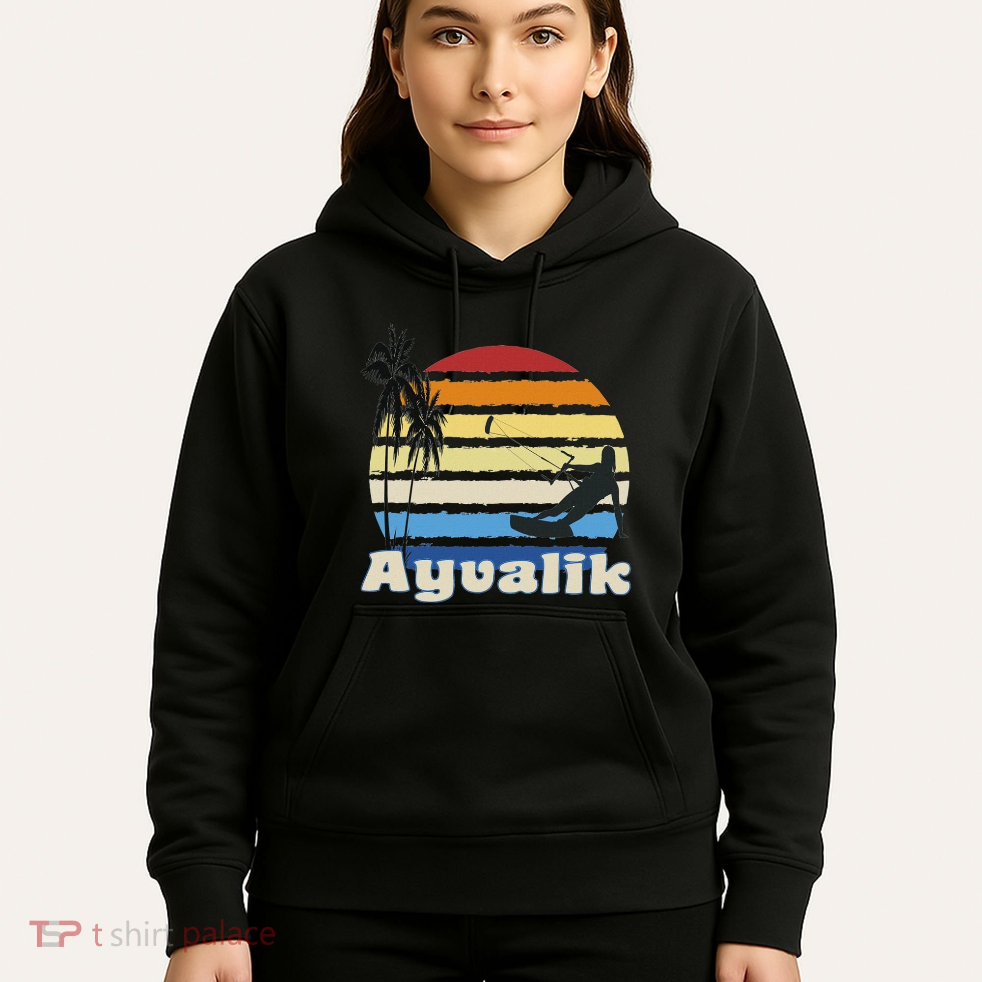 Ayvalik Turkey Kitesurfing Kitesurfer Beach Hoodie