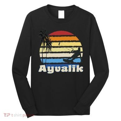 Ayvalik Turkey Kitesurfing Kitesurfer Beach Long Sleeve Shirt