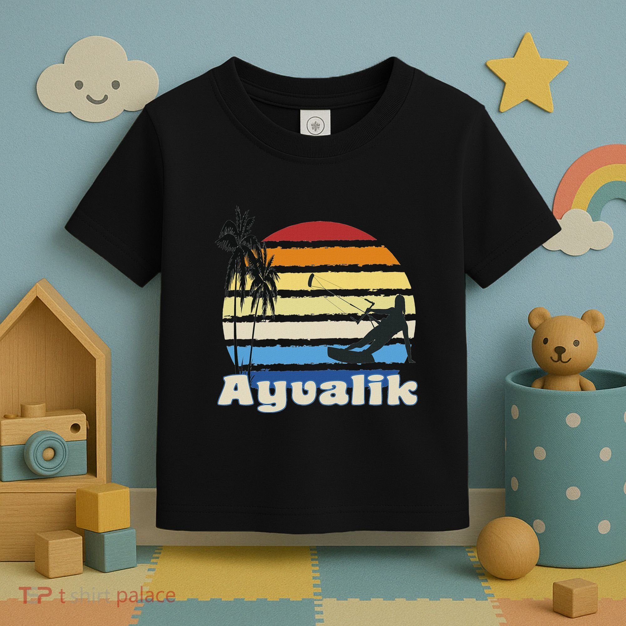 Ayvalik Turkey Kitesurfing Kitesurfer Beach Toddler T-Shirt