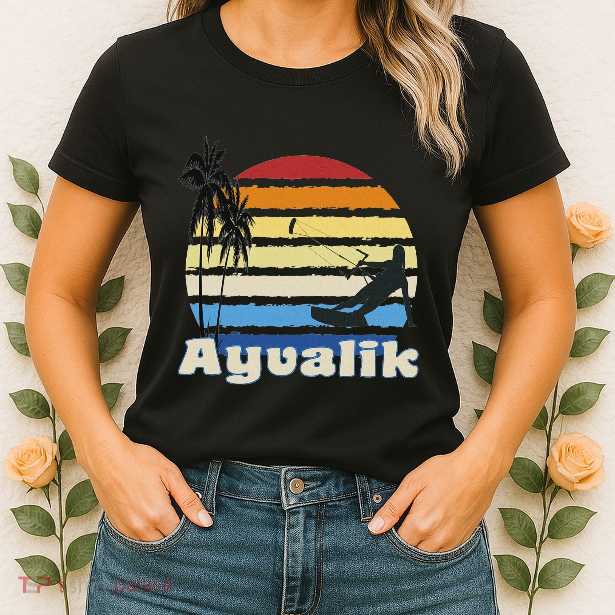 Ayvalik Turkey Kitesurfing Kitesurfer Beach Women's T-Shirt