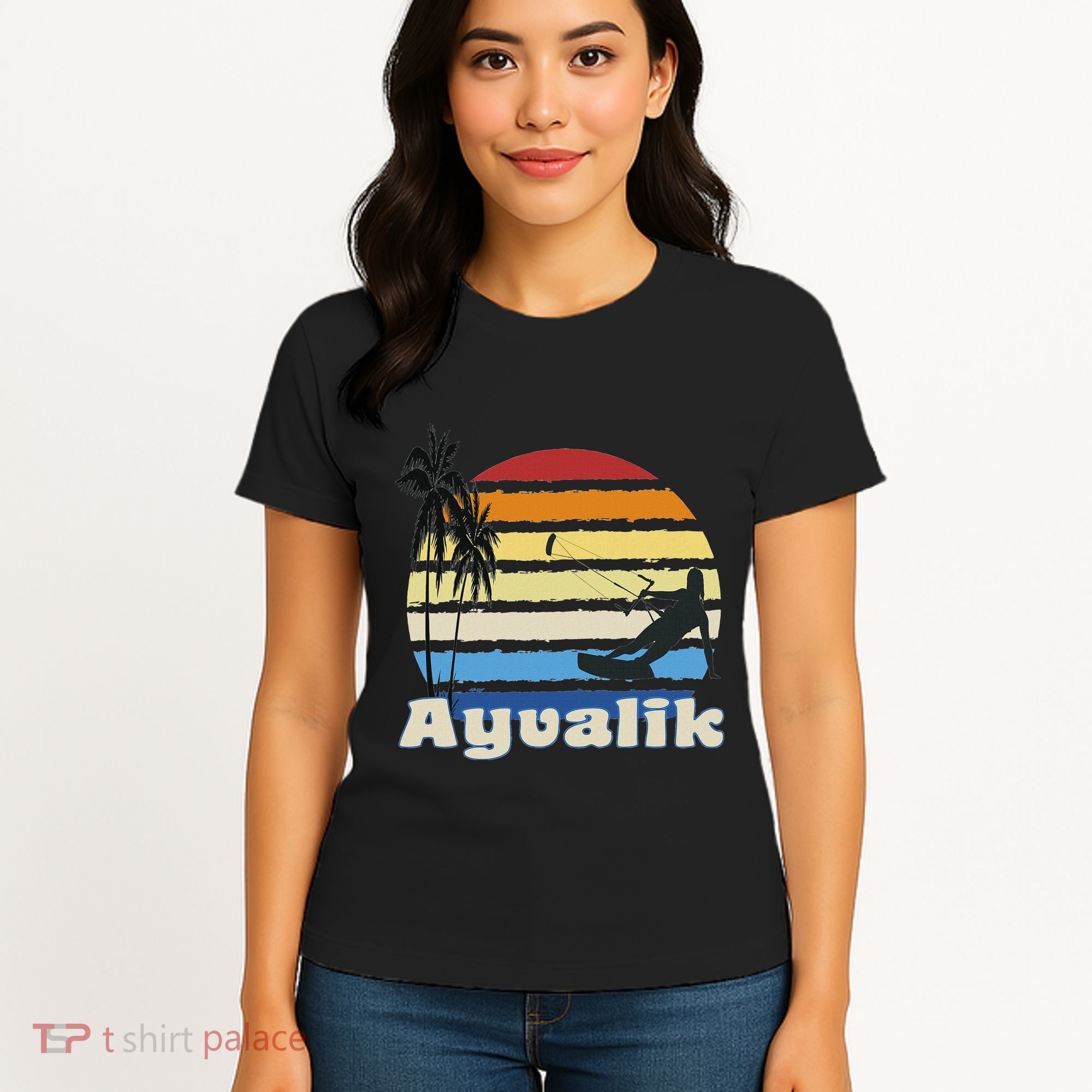Ayvalik Turkey Kitesurfing Kitesurfer Beach Women's T-Shirt