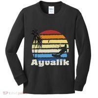 Ayvalik Turkey Kitesurfing Kitesurfer Beach Kids Long Sleeve Shirt thumb 0