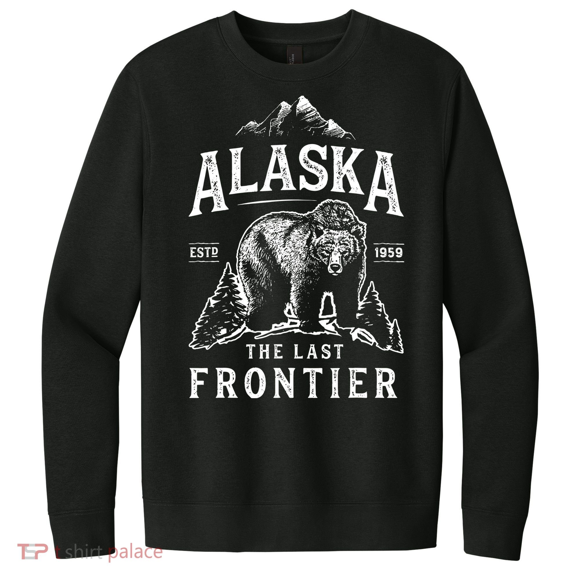 Alaska The Last Frontier Bear Home V.I.T. Fleece Crew Sweatshirt