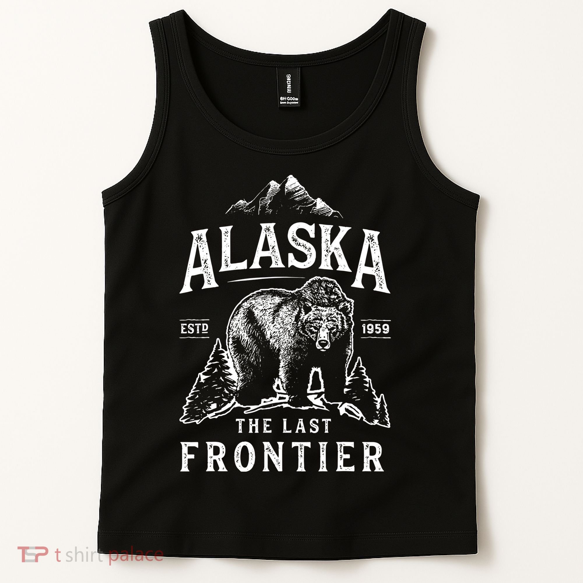 Alaska The Last Frontier Bear Home Tank Top